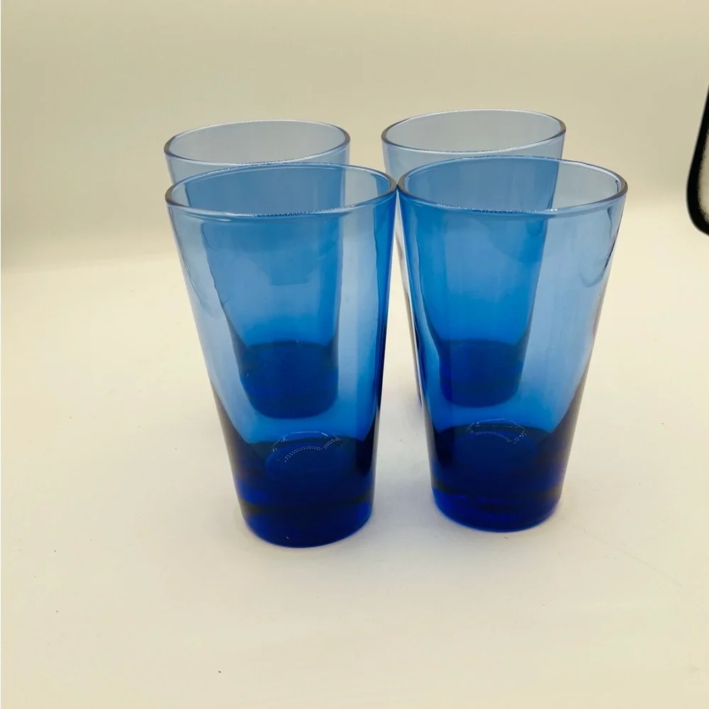 Blue Ombre Tumbler Glass Set - 4 Pack